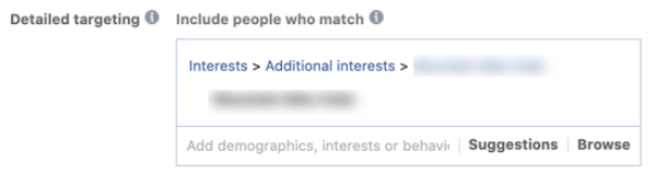 Facebook Advertising Interests